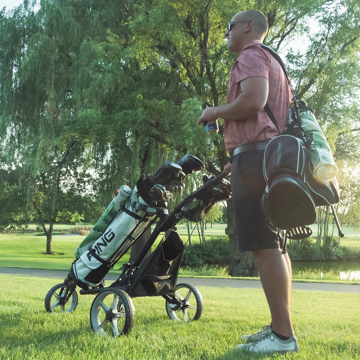 Bogey Barrel Floral | World's 1st Drink Sleeve | Attaches To Any Golf Bag - Image 9
