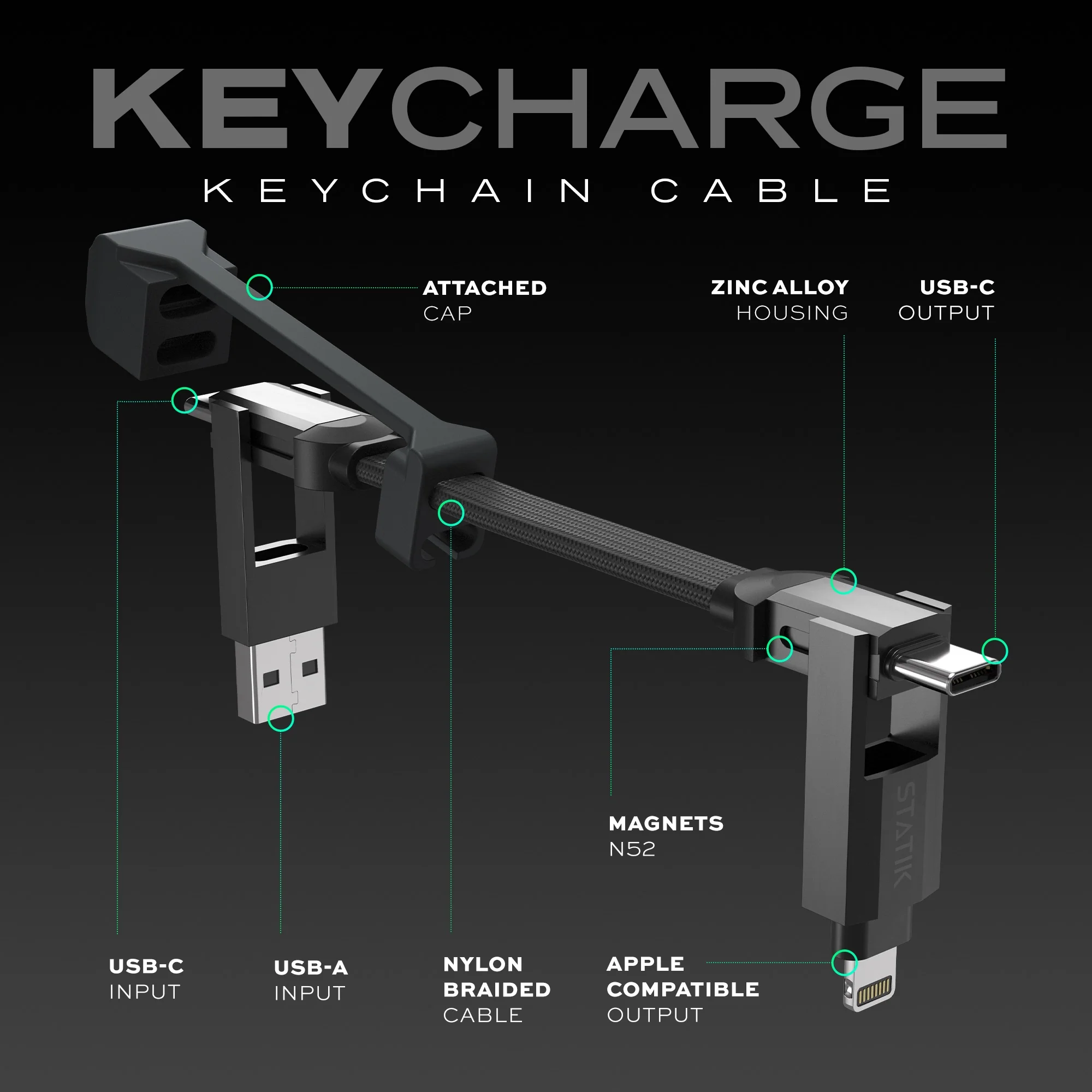 Statik® KeyCharge | Universal On-The-Go Charging Cable - Image 7