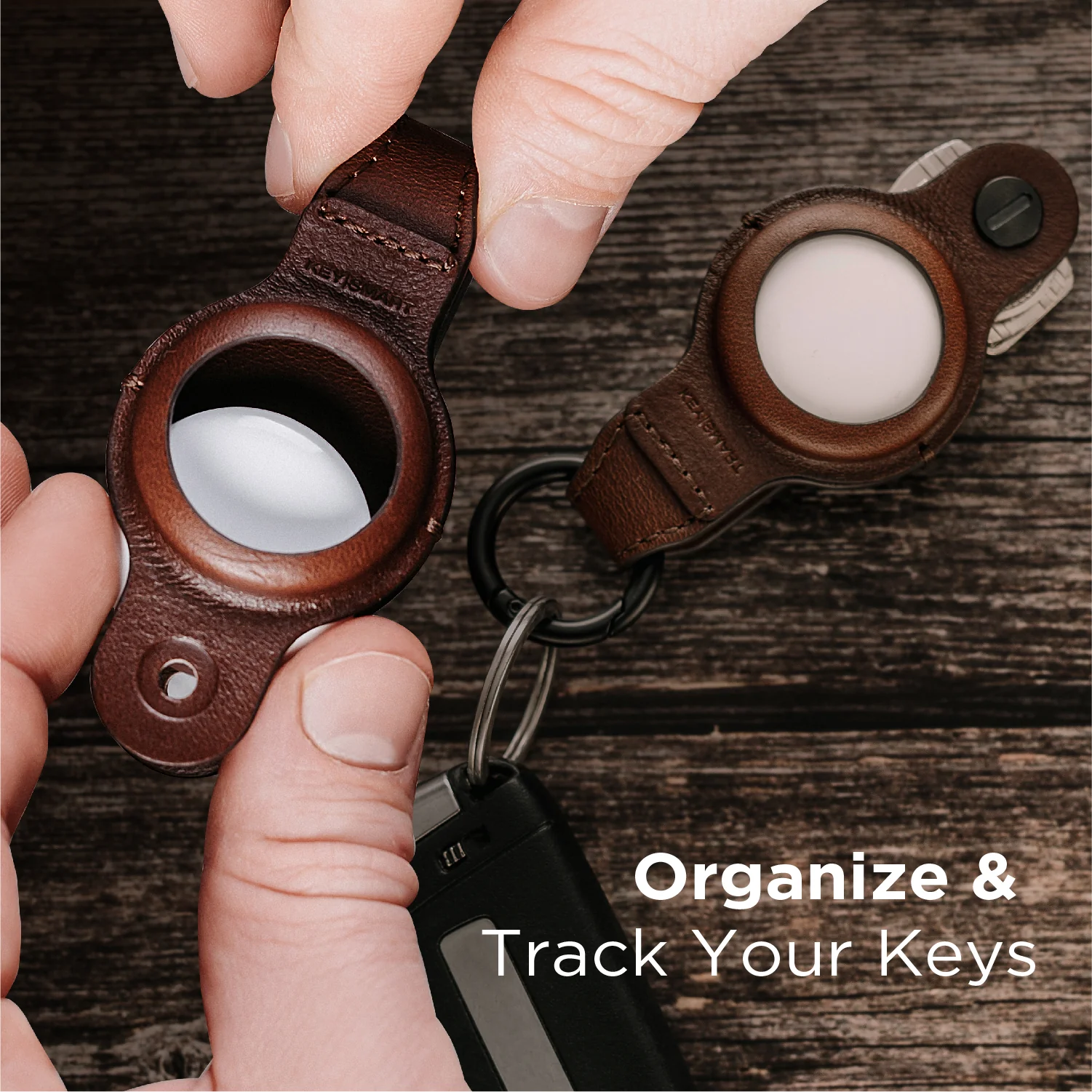 KeySmart® Air Leather | Compatible With Apple Airtag | Organize Up To 5 Keys - Image 6