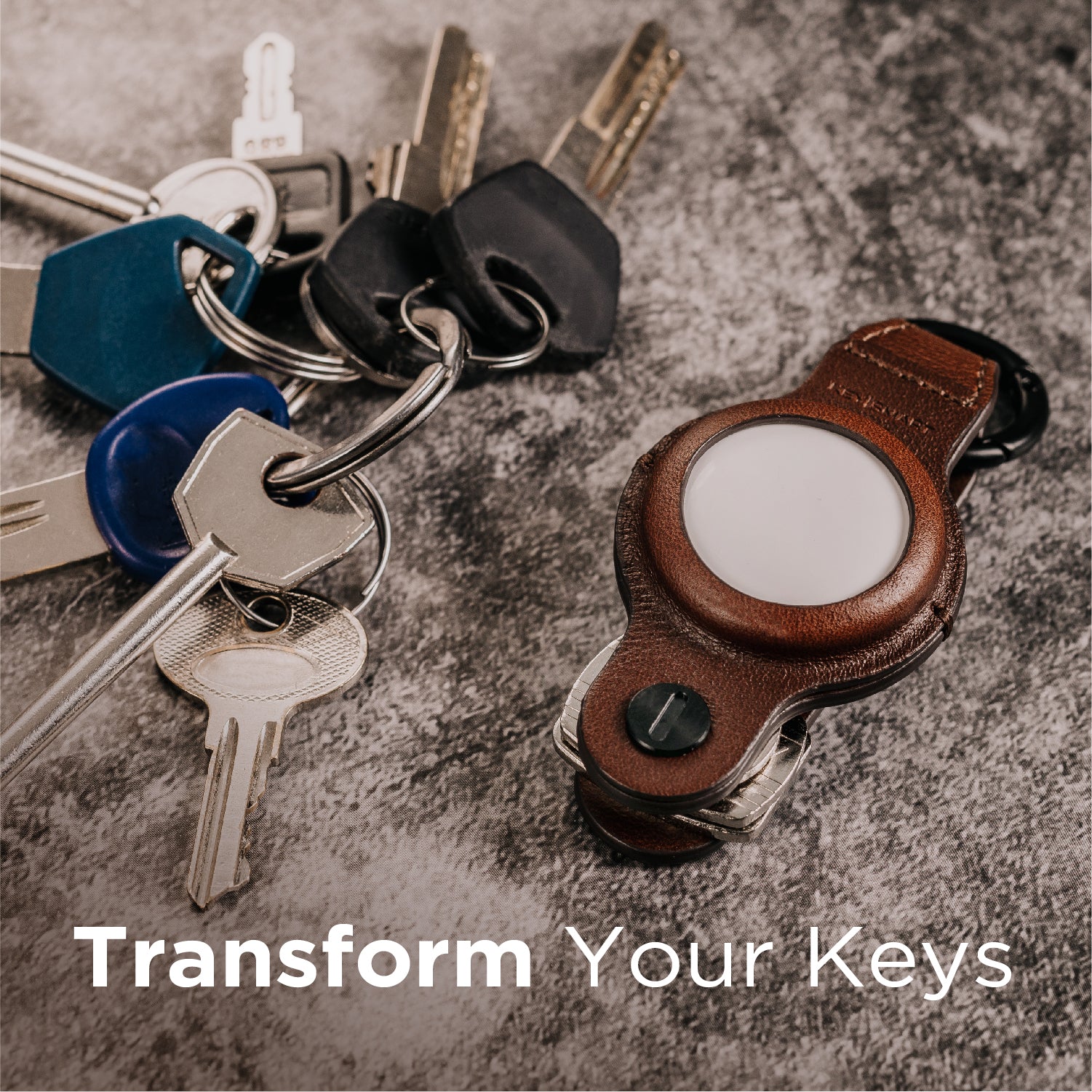 KeySmart® Air Leather | Compatible With Apple Airtag | Organize Up To 5 Keys - Image 8
