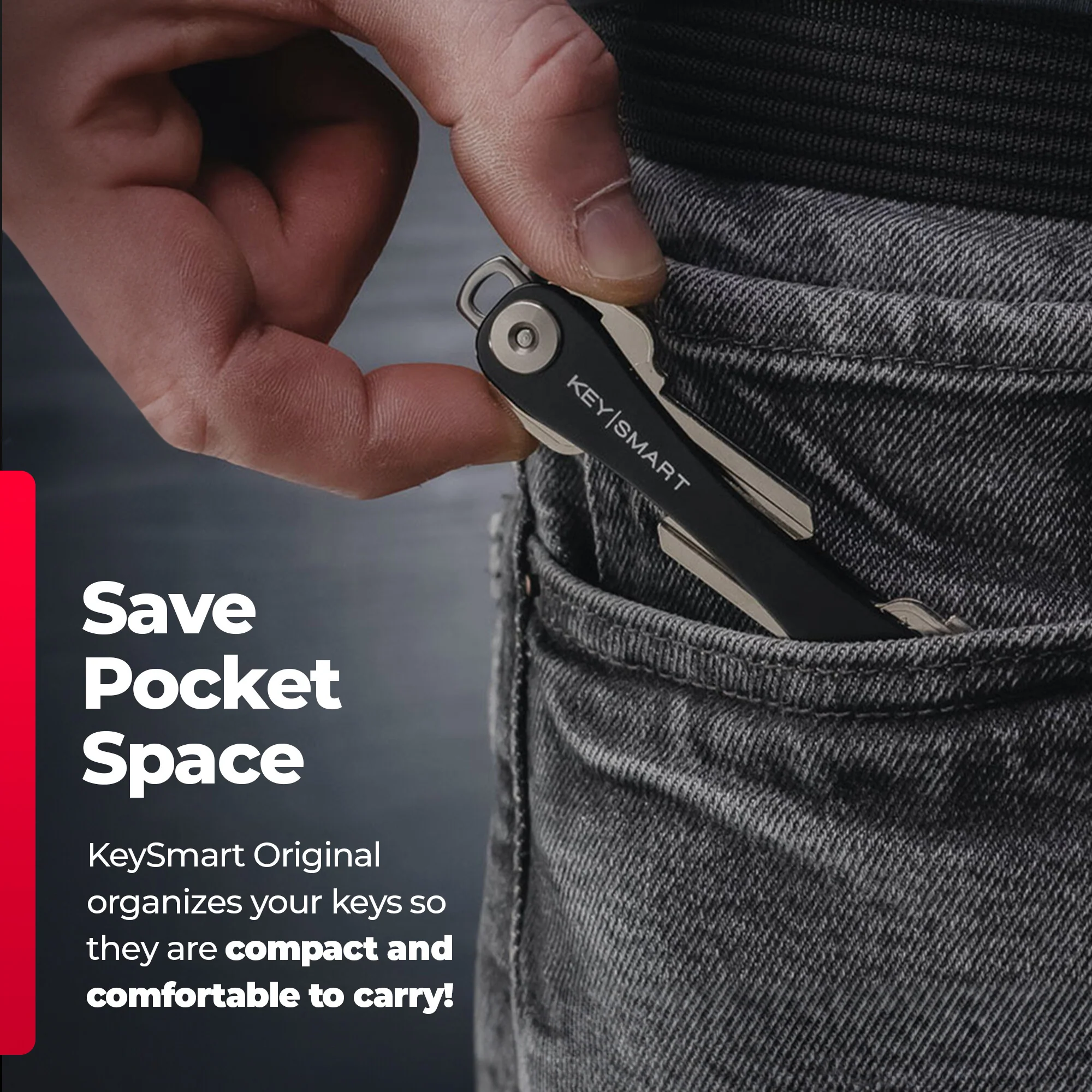 KeySmart Classic | Compact Key Organizer | Holds Up To 8 Keys - Image 5