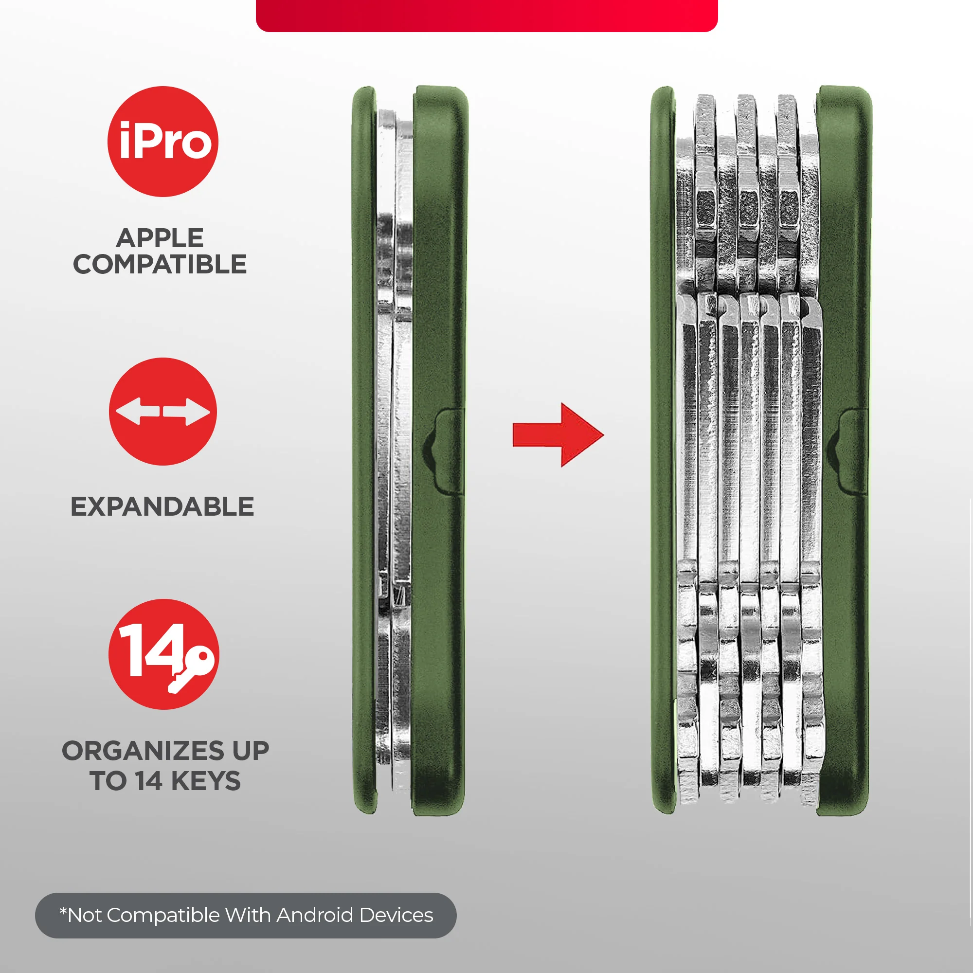 KeySmart® iPro | Works With Apple Find My Network | Holds Up to 14 Keys - Image 18