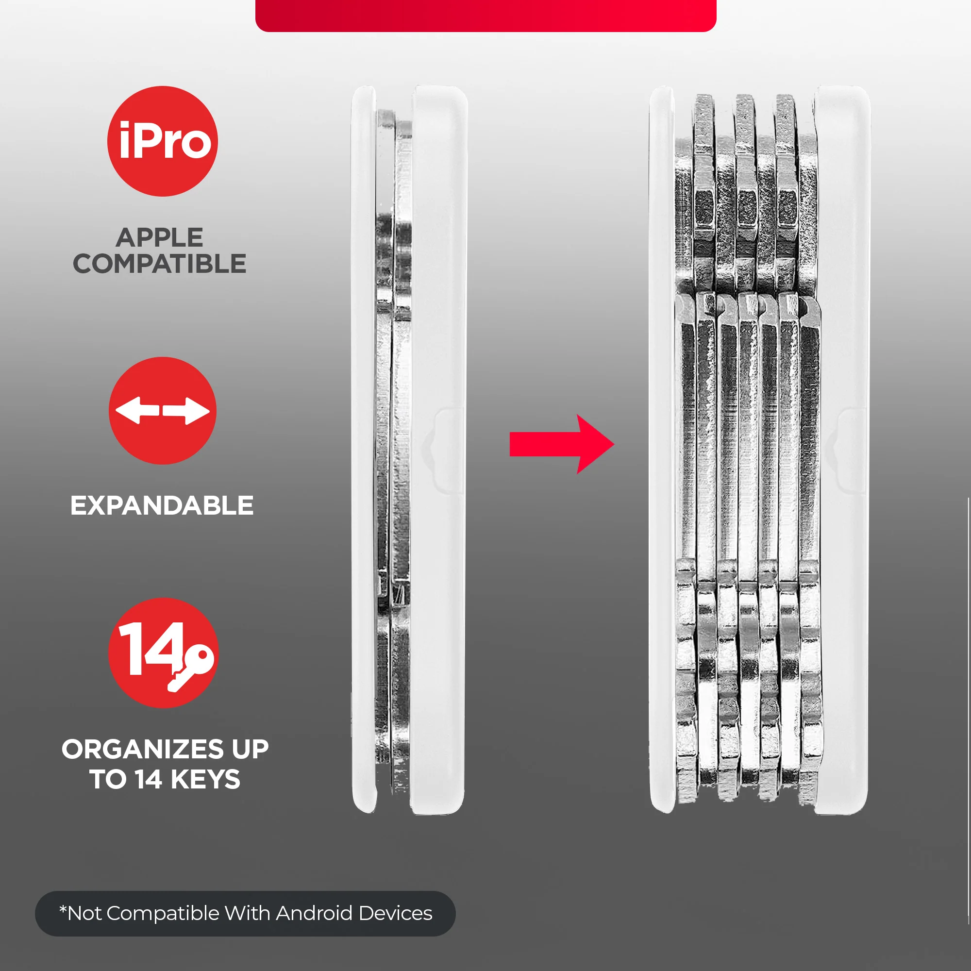 KeySmart® iPro | Works With Apple Find My Network | Holds Up to 14 Keys - Image 23
