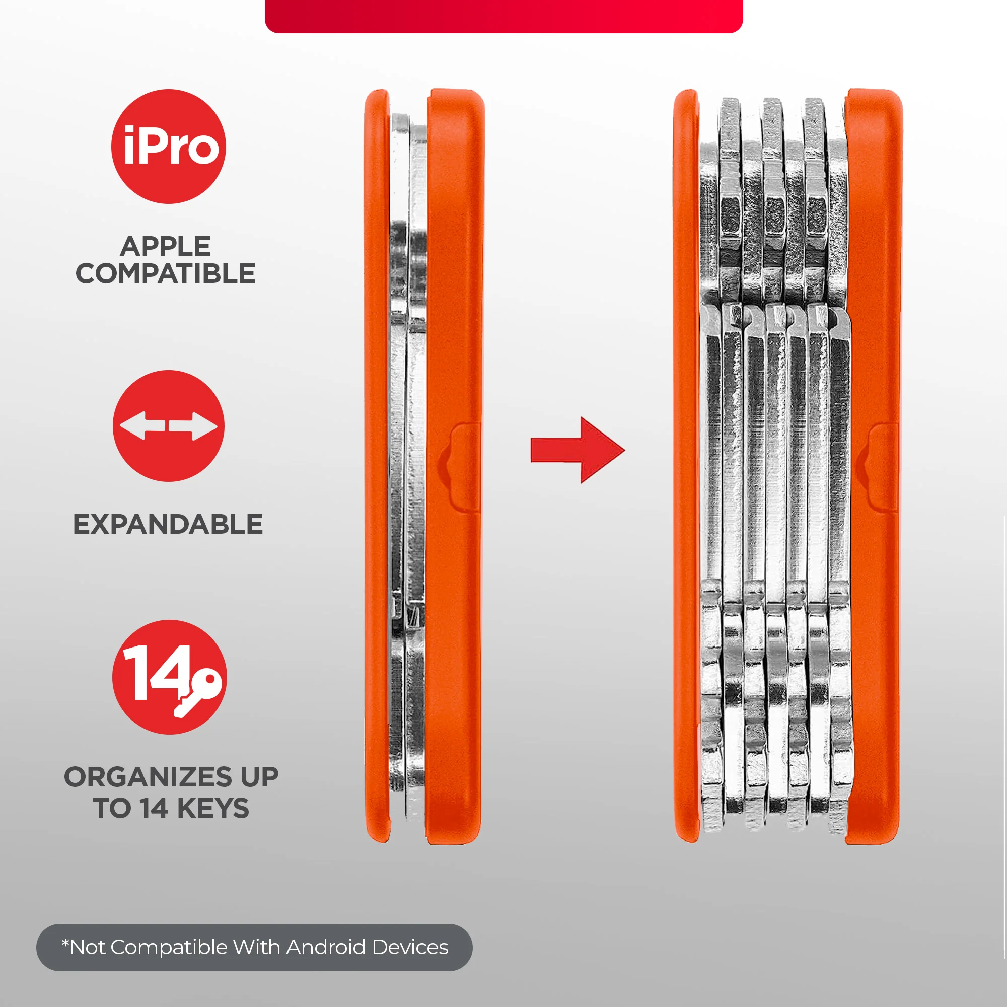 KeySmart® iPro | Works With Apple Find My Network | Holds Up to 14 Keys - Image 7