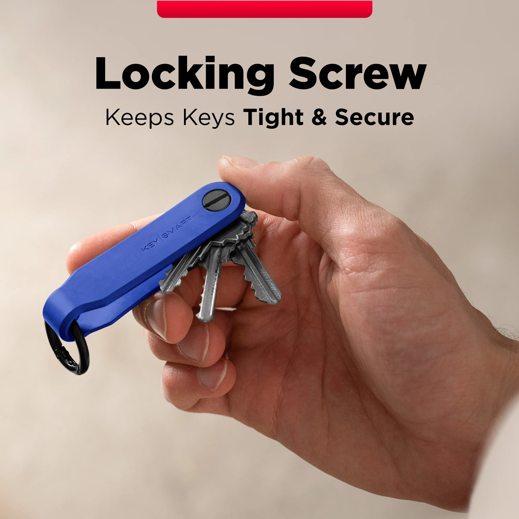 Keysmart® Loop Blue | Key Holder With Locking Screws | Organize Up To 5 Keys - Image 6