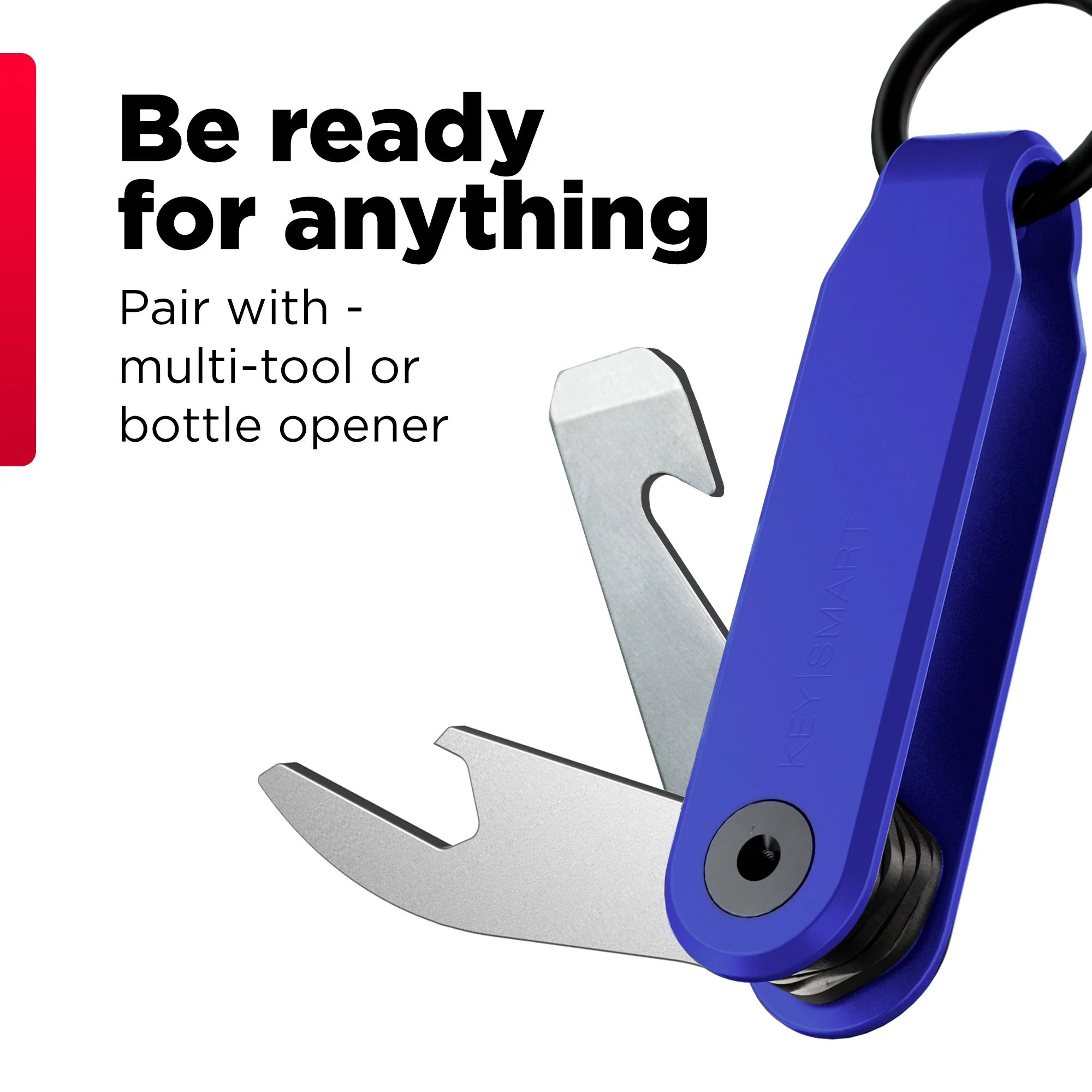 Keysmart® Loop Blue | Key Holder With Locking Screws | Organize Up To 5 Keys - Image 8