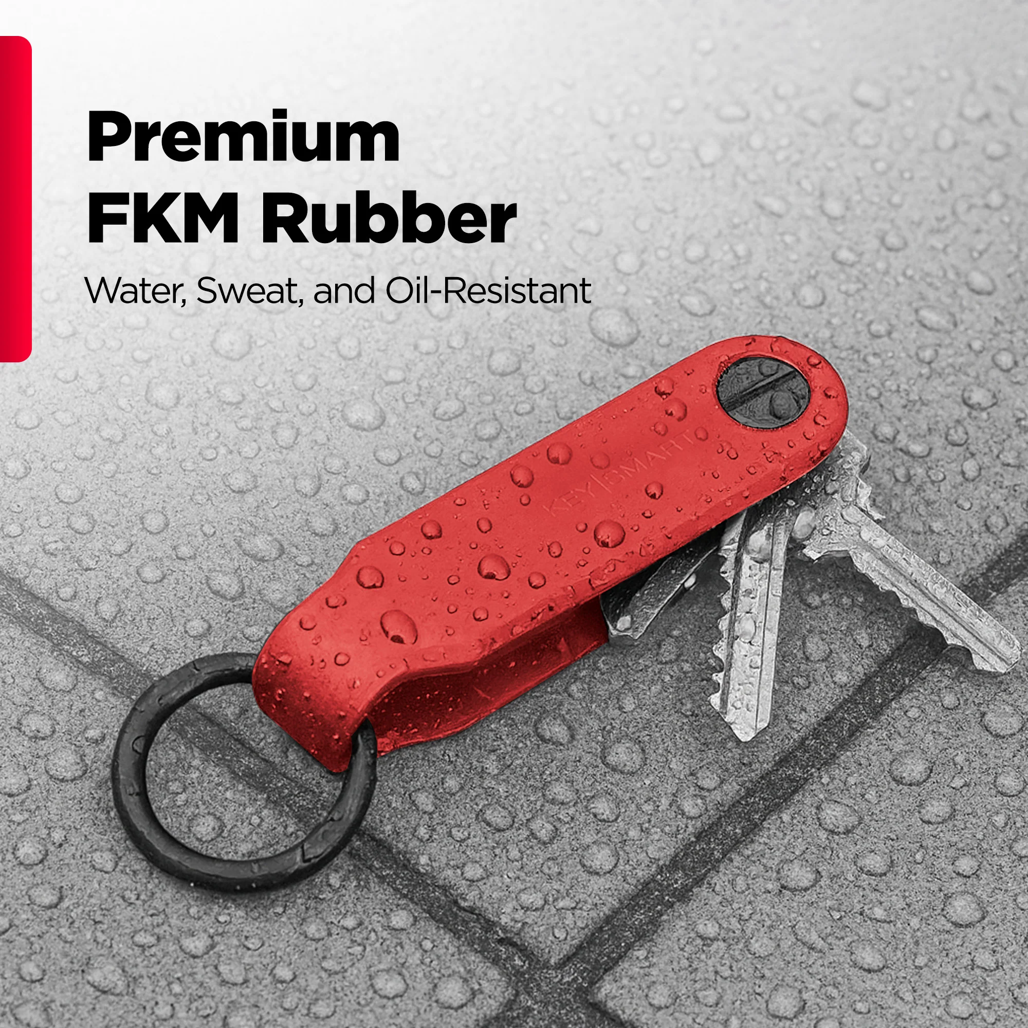 Keysmart® Loop Red | Key Holder With Locking Screws | Organize Up To 5 Keys - Image 4