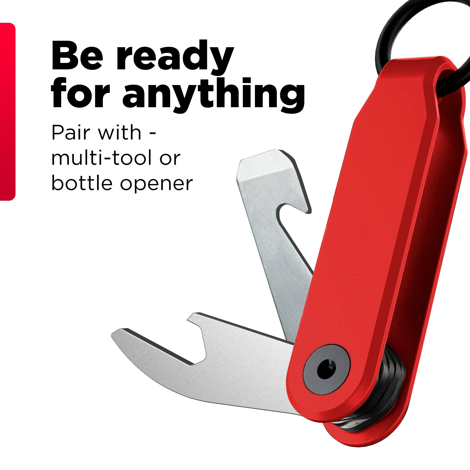 Keysmart® Loop Red | Key Holder With Locking Screws | Organize Up To 5 Keys - Image 8