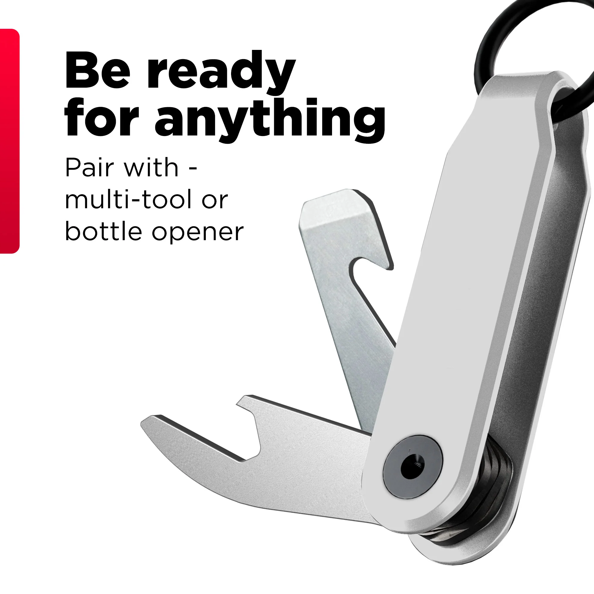 Keysmart® Loop White | Key Holder With Locking Screws | Organize Up To 5 Keys - Image 8