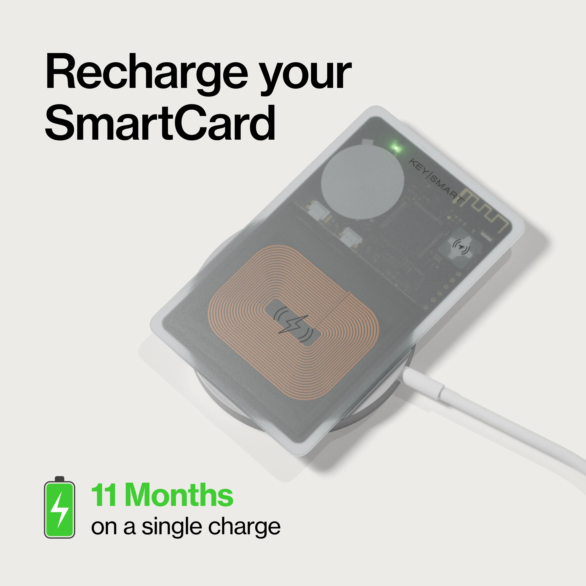 SmartCard Ghost (Gen 3) | Works With Apple Find My & Android Find Hub | Wireless Charging - Image 9