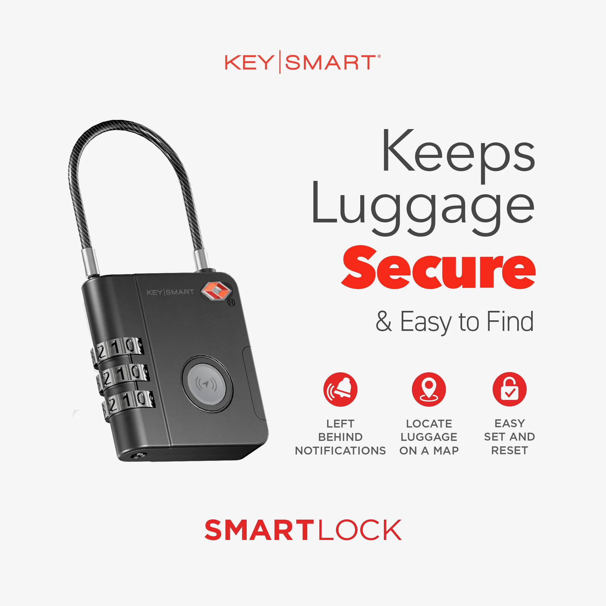 SmartLock Tracking Device | Luggage Lock | Works With Apple Find My App - Image 4