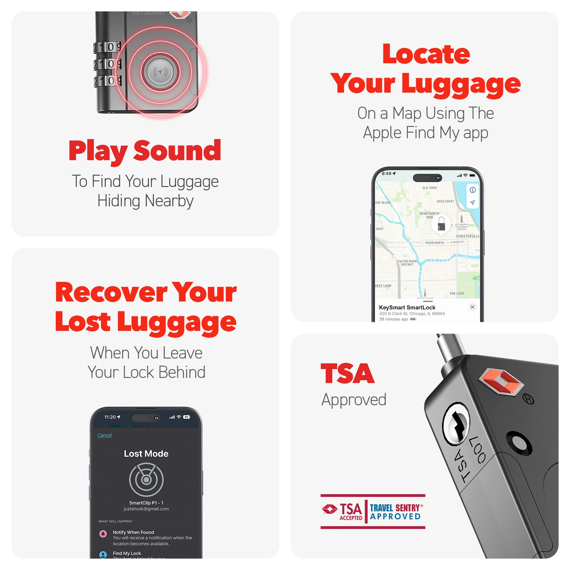 SmartLock Tracking Device | Luggage Lock | Works With Apple Find My App - Image 5