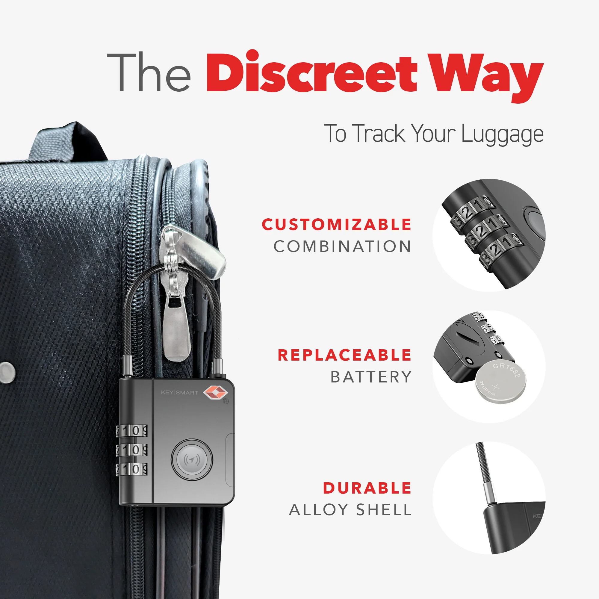 SmartLock Tracking Device | Luggage Lock | Works With Apple Find My App - Image 6