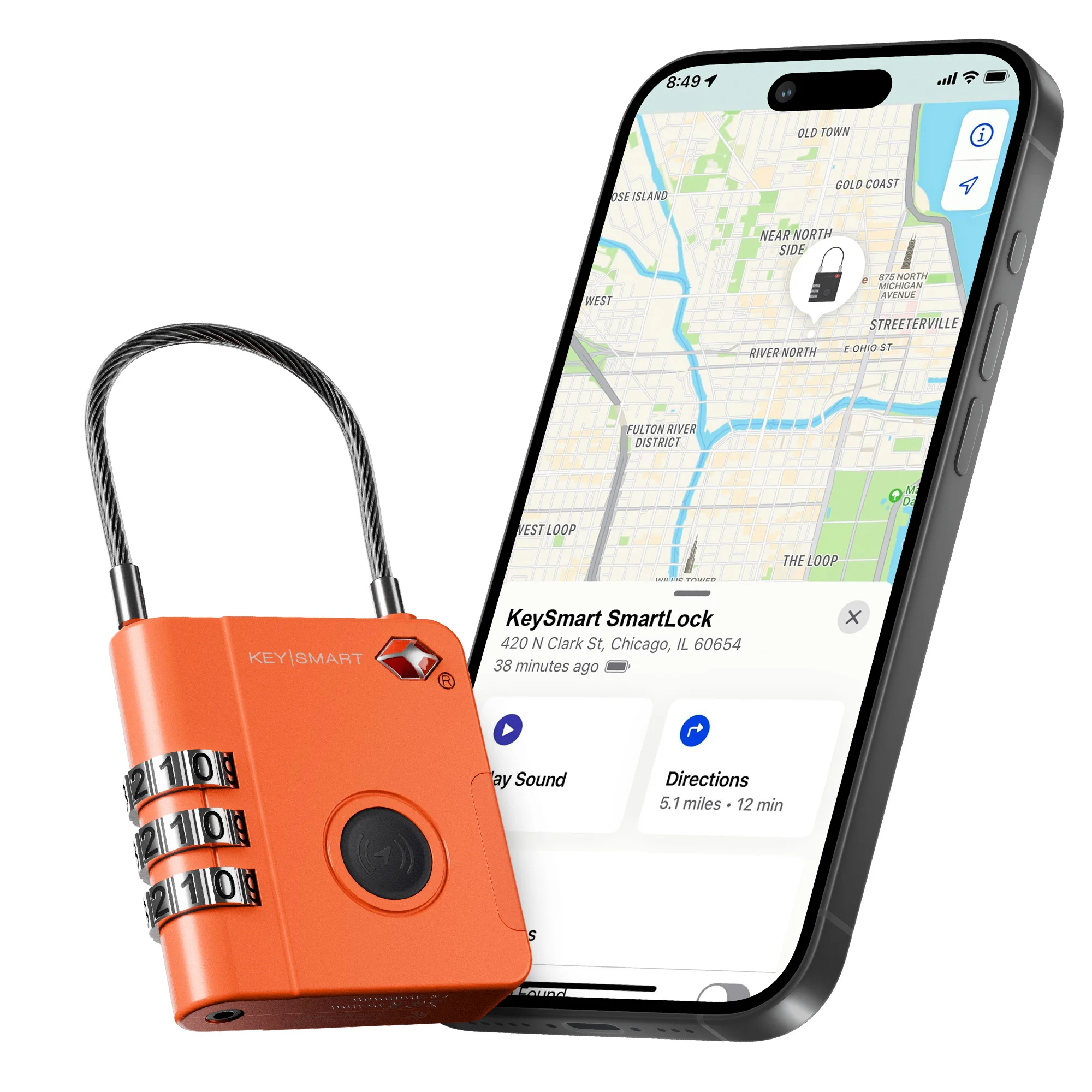 SmartLock Tracking Device | Luggage Lock | Works With Apple Find My App - Image 8