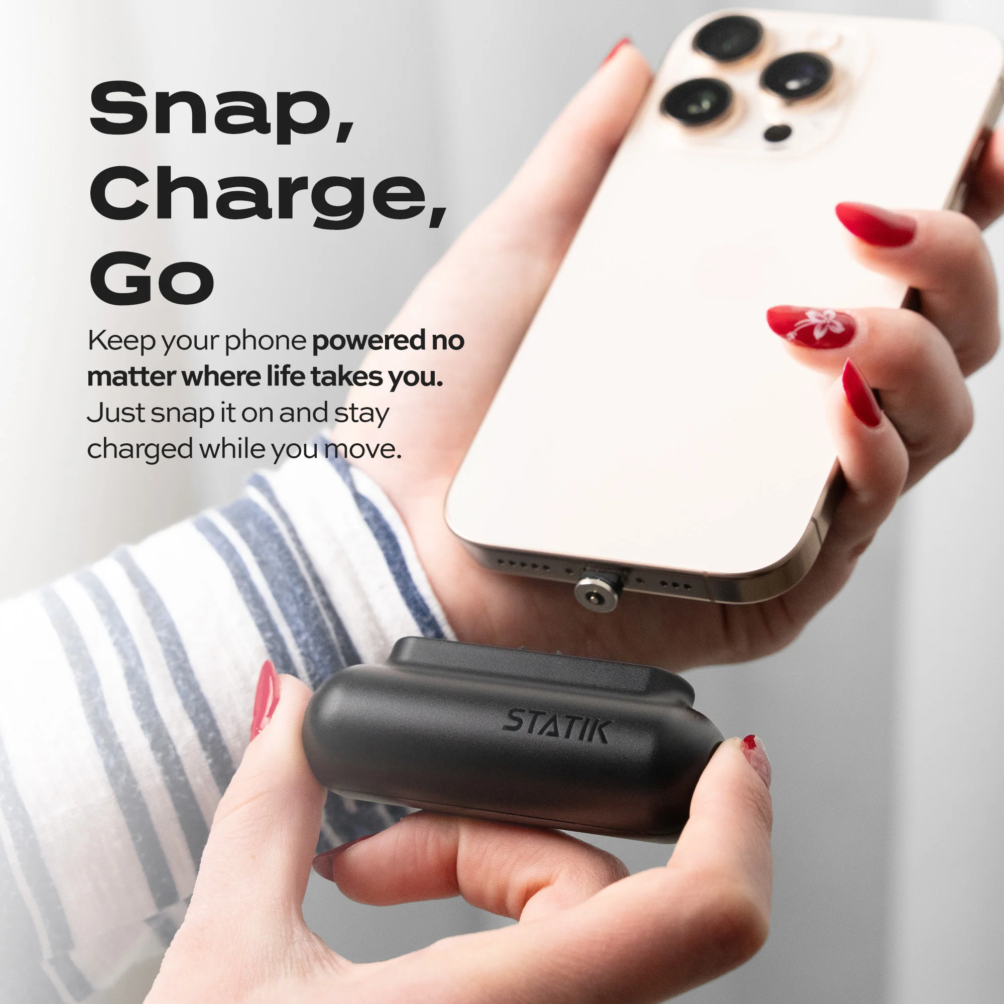 Statik® Snap-N-Charge® | Universal Magnetic Power Bank - Image 3