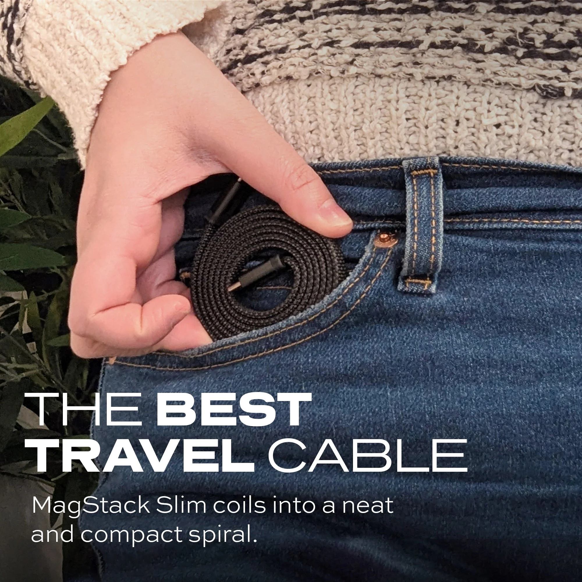 Statik® MagStack® Slim | Tangle-Free Magnetic Nylon | Charge & Data Cable - Image 3